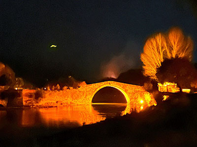 玉津桥日落景色